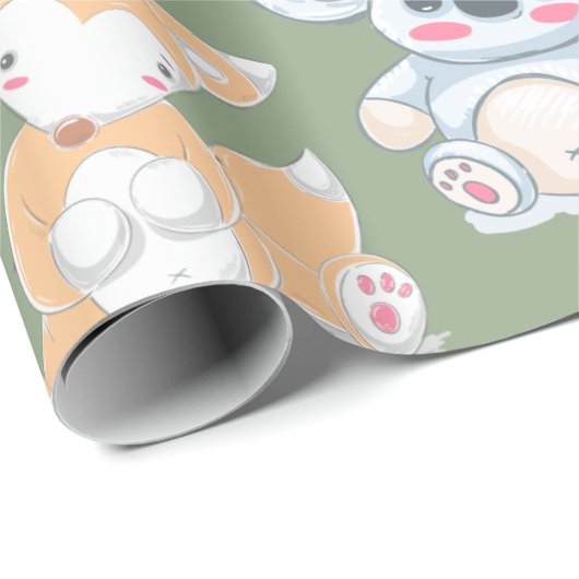 Stomme cartoons voor kinderen die papier verpakken (Rol Hoek)