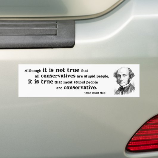 Stomme conservatieven bumpersticker (Op auto)