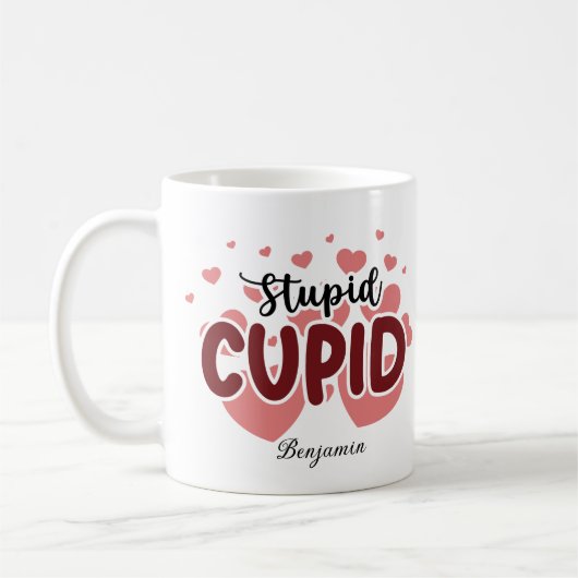 Stomme Cupid Anti-Valentijnsdag Koffiemok (Links)