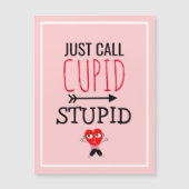 Stomme Cupid Funny Anti-Valentijnse  Quote Singles (Voorkant)