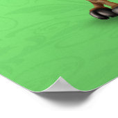 Stomme Curieuze Baby Giraffe Wearing Glasses on Gr Poster (Hoek)