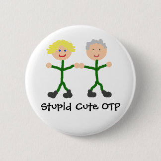 Stomme Cute OTP Sam/Jack-knop Ronde Button 5,7 Cm
