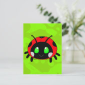 Stomme dame bug briefkaart (Staand voorkant)