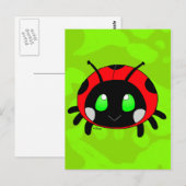 Stomme dame bug briefkaart (Voorkant / Achterkant)