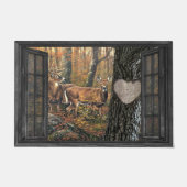 Stomme deer Couples Doormat, wilde dieren Deurmat (Voorkant)