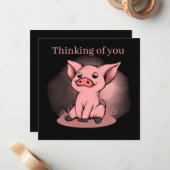 Stomme denkend dat je varkensliefhebbers sentiment notitiekaartje (Voorkant / Achterkant in situ)
