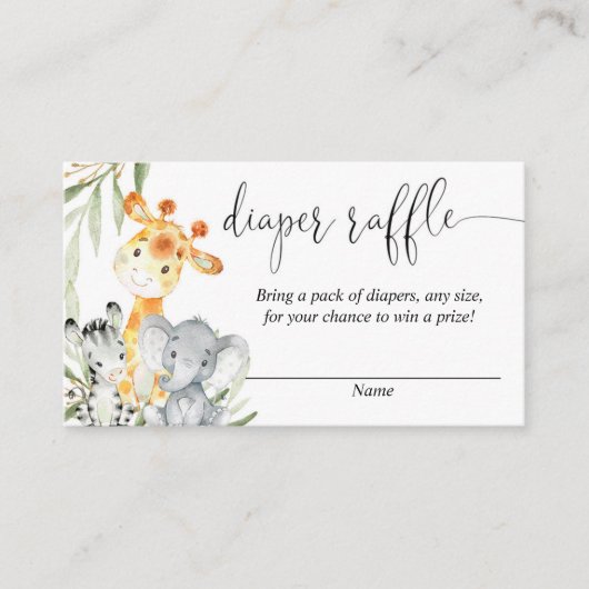 Stomme dieren geslachtsneutrale diapelloten informatiekaartje (Voorkant)