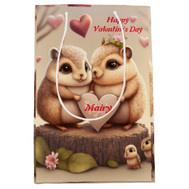 Stomme dieren in een liefdeszak met middelmatige c medium cadeauzakje