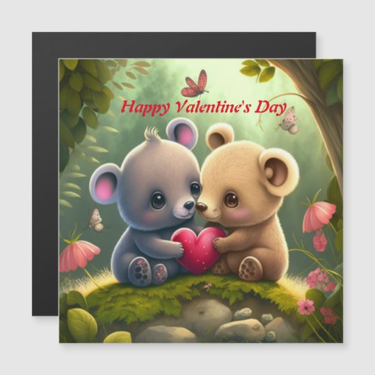 Stomme dieren in het briefkaart van de liefde (Voorkant / Achterkant)