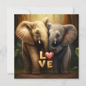 Stomme dieren met een liefdeskaart (Voorkant)