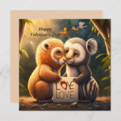 Stomme dieren met een liefdeskaart (Voorkant / Achterkant)