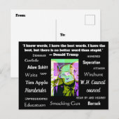 Stomme dingen die Trump heeft gezegd of gespeld Briefkaart (Voorkant / Achterkant)
