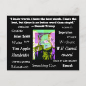 Stomme dingen die Trump heeft gezegd of gespeld Briefkaart (Voorkant)