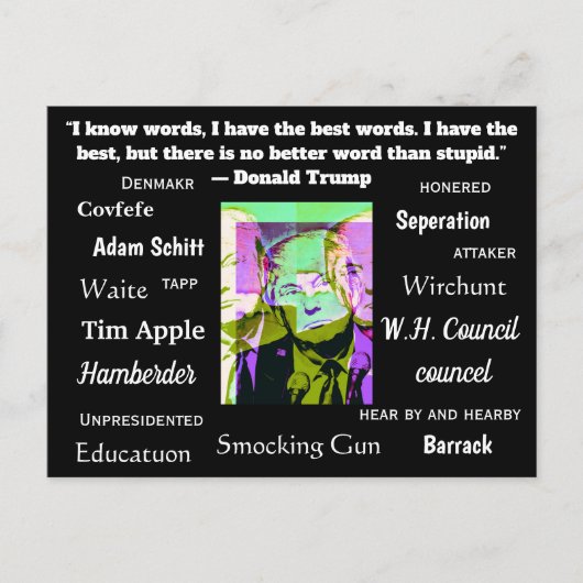 Stomme dingen die Trump heeft gezegd of gespeld Briefkaart (Voorkant)