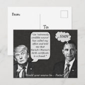 Stomme dingen Donald Trump zegt Briefkaarten (Voorkant / Achterkant)