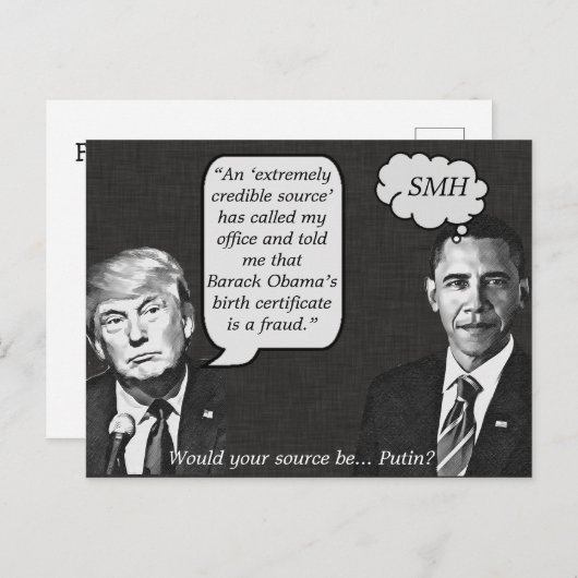 Stomme dingen Donald Trump zegt Briefkaarten (Voorkant / Achterkant)