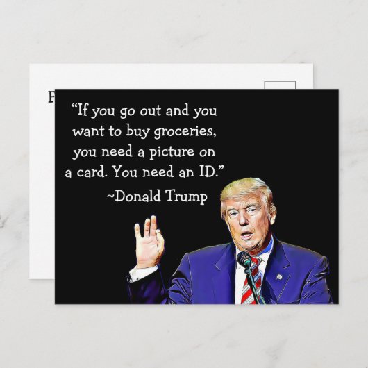 Stomme dingen Donald Trump zegt Briefkaarten (Voorkant / Achterkant)