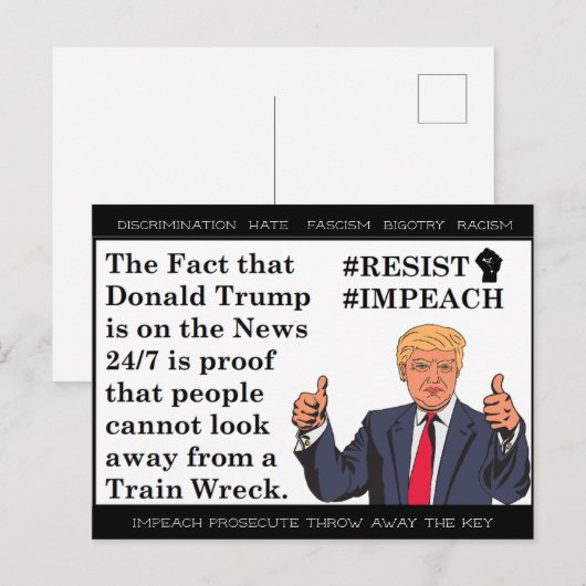 Stomme Dingen Trump zei Briefkaart Souvenir (Voorkant / Achterkant)