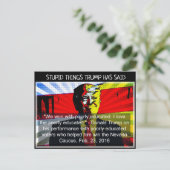 Stomme Dingen Trump zei Briefkaart Souvenir (Staand voorkant)