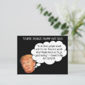 Stomme Dingen Trump zei Briefkaart Souvenir (Staand voorkant)