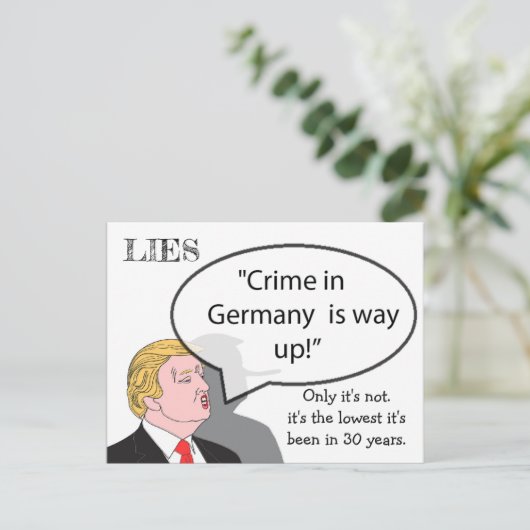 Stomme Dingen Trump zei Briefkaart Souvenir (Staand voorkant)