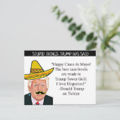 Stomme Dingen Trump zei Briefkaart Souvenir (Staand voorkant)