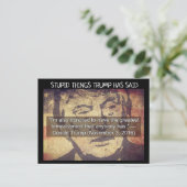 Stomme Dingen Trump zei Briefkaart Souvenir (Staand voorkant)