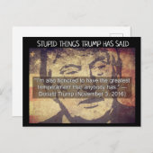 Stomme Dingen Trump zei Briefkaart Souvenir (Voorkant / Achterkant)
