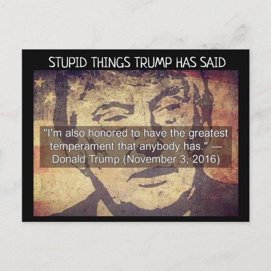 Stomme Dingen Trump zei Briefkaart Souvenir (Voorkant)