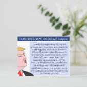 Stomme Dingen Trump zei Briefkaart Souvenir (Staand voorkant)