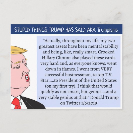 Stomme Dingen Trump zei Briefkaart Souvenir (Voorkant)