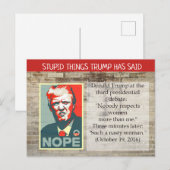 Stomme Dingen Trump zei Briefkaart Souvenir (Voorkant / Achterkant)
