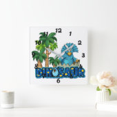 Stomme dinosaurussen vierkante klok (Huis)