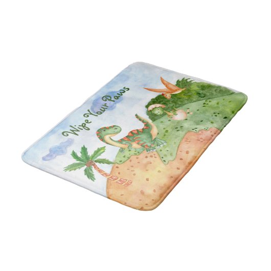 Stomme dinosaurussen voor jongens badmat (Gekanteld)