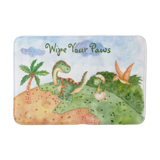 Stomme dinosaurussen voor jongens badmat (Voorkant)