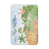 Stomme dinosaurussen voor jongens badmat (Voorkant Verticaal)