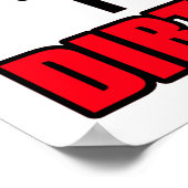 Stomme Dirt Bike Motocross Poster (Hoek)