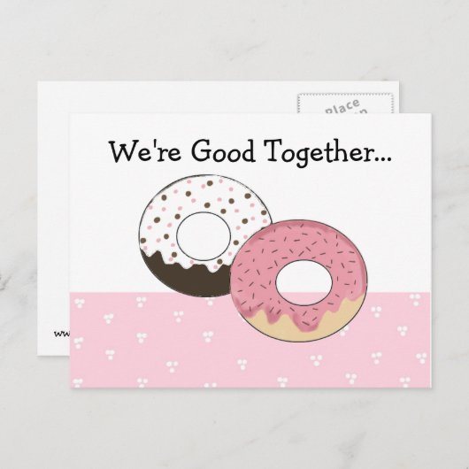 Stomme donuts met bericht... briefkaart (Voorkant / Achterkant)