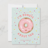 Stomme donuts over je Kinder Valentijnsdag Notitiekaartje (Voorkant)