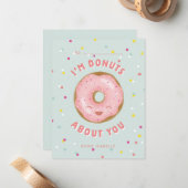Stomme donuts over je Kinder Valentijnsdag Notitiekaartje (Voorkant / Achterkant in situ)