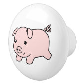 Stomme draaiende biggen keramische knop (Rechts)