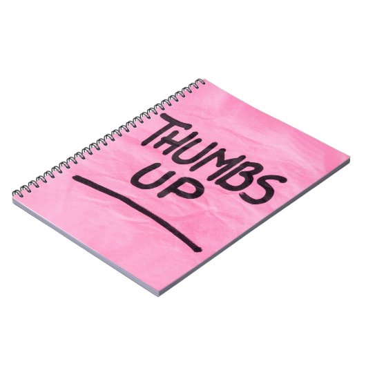 Stomme duim omhoog grafische kaart duikt op Afbeel Notitieboek (Linkerzijde)