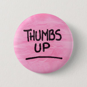 Stomme duim omhoog grafische kaart duikt op Afbeel Ronde Button 5,7 Cm