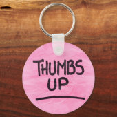 Stomme duim omhoog grafische kool duikt op Afbeeld Sleutelhanger (Voorkant)