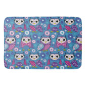 Stomme eigenaar en bloemen badmat (Voorkant)