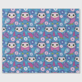 Stomme eigenaar en bloemen cadeaupapier (Vlak)