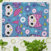 Stomme eigenaar en bloemen theedoek (Gevouwen)