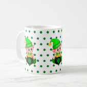 Stomme elf, gouden munten en geluksklavers koffiemok (Voorkant links)