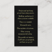 Stomme en bloemen in huis en rond huishouden visitekaartje (Achterkant)