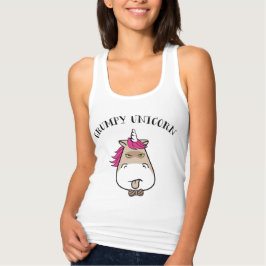 Stomme en grappige, gekke eenhoorn Tanktop